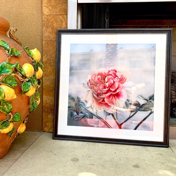 Silk Hand Embroidery Pink Peony Art - Picture 2 of 9